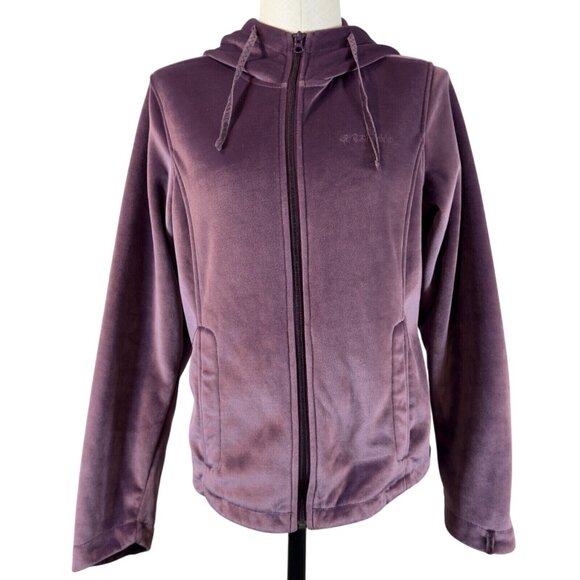 Columbia Jackets & Blazers - Columbia Womens Purple Full Zip Fleece Jacket Lined Pockets Hooded Size Medium
